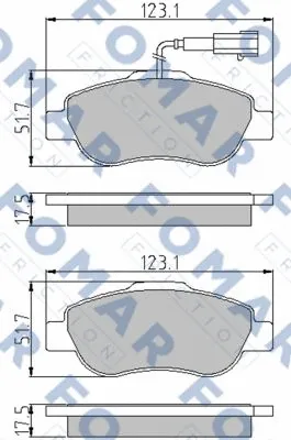 Brake Pad Set, disc brake (FO 856781)