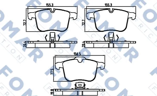 Brake Pad Set, disc brake (FO 910681)