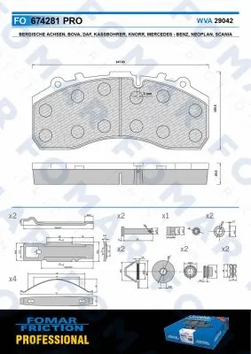 Brake Pad Set, disc brake (FO 674281)