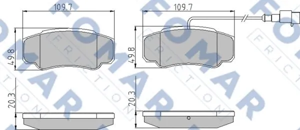Brake Pad Set, disc brake (FO 934181)