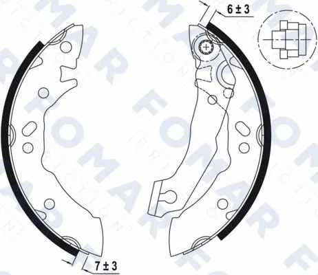 Brake Shoe Set (FO 9042)