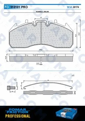 Brake Pad Set, disc brake (FO 918181)