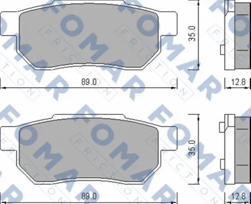 Brake Pad Set, disc brake (FO 456381)