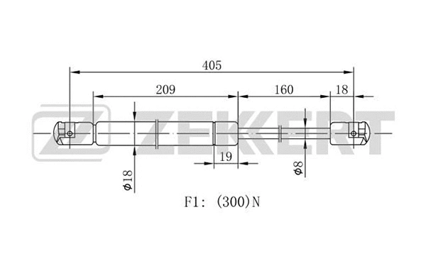 Gas Spring, boot/cargo area (GF-2036)