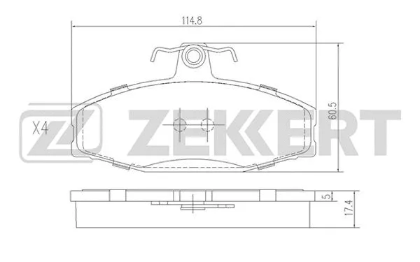 Brake Pad Set, disc brake (BS-2072)