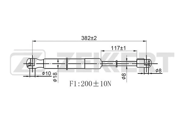 Gas Spring, rear window (GF-2320)