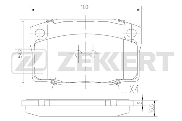 Brake Pad Set, disc brake (BS-2460)