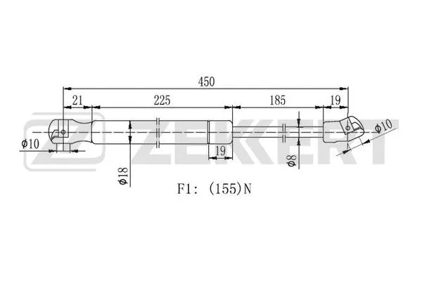 Gas Spring, boot/cargo area (GF-1998)