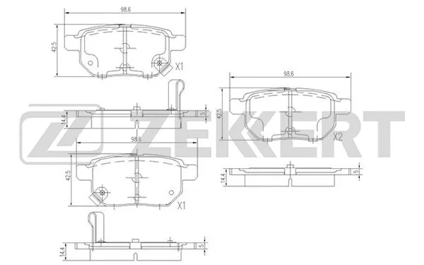 Brake Pad Set, disc brake (BS-1973)
