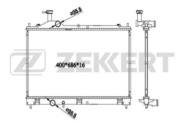 Radiator, engine cooling (MK-1566)