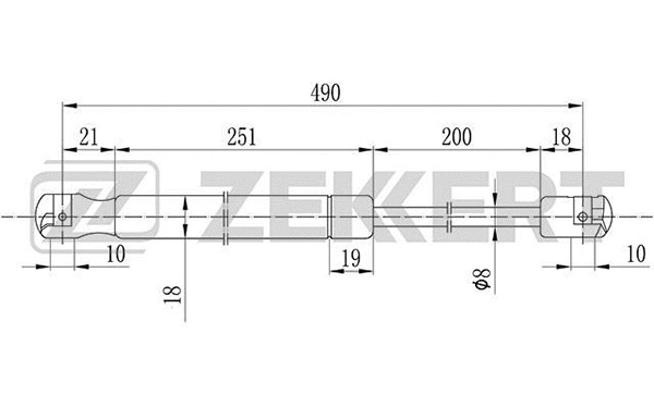 Gas Spring, boot/cargo area (GF-1834)