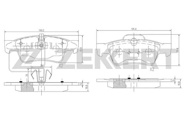 Brake Pad Set, disc brake (BS-1145)