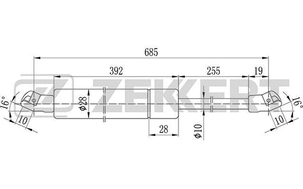 Gas Spring, boot/cargo area (GF-1023)