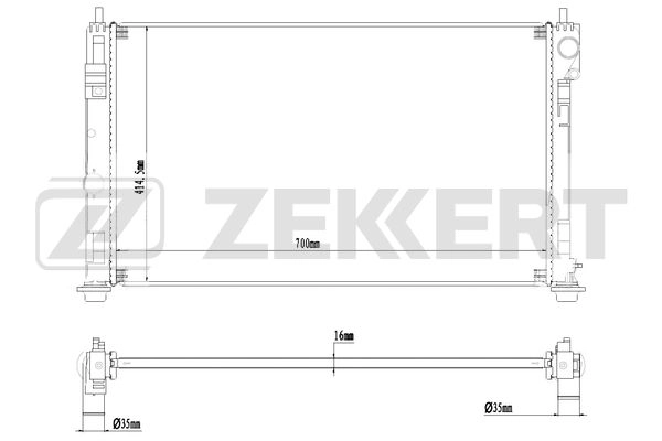 Radiator, engine cooling (MK-1271)