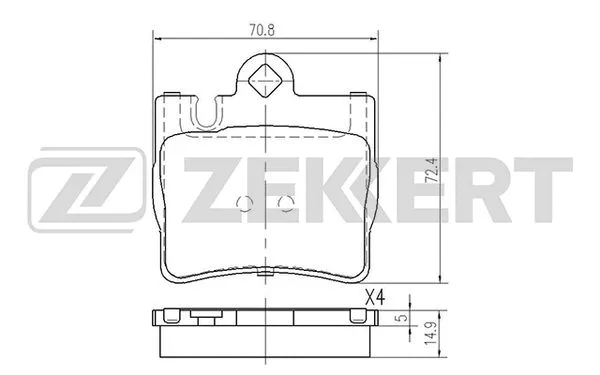 Brake Pad Set, disc brake (BS-2911)
