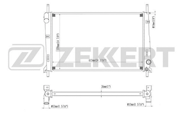 Radiator, engine cooling (MK-1022)