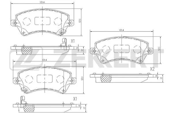 Brake Pad Set, disc brake (BS-2707)
