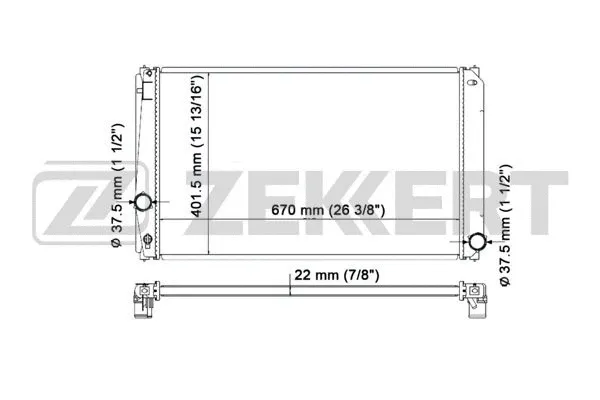 Radiator, engine cooling (MK-1472)