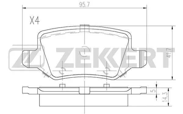 Brake Pad Set, disc brake (BS-2918)