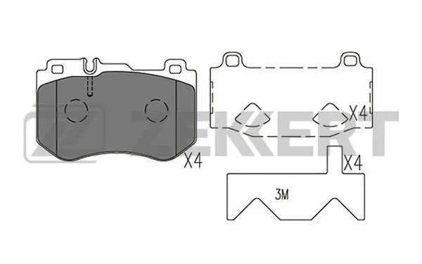 Brake Pad Set, disc brake (BS-2959)