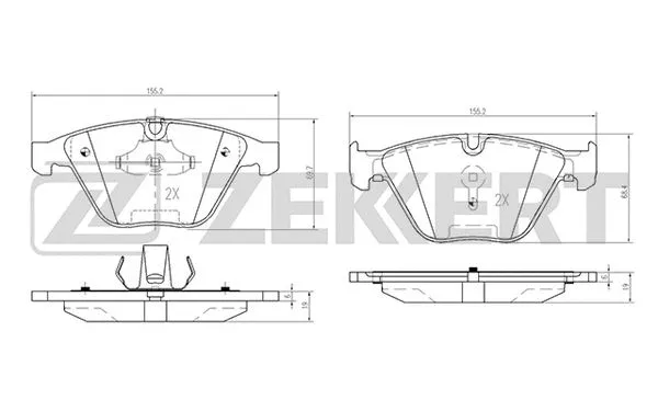 Brake Pad Set, disc brake (BS-2142)