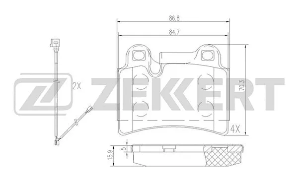 Brake Pad Set, disc brake (BS-2451)