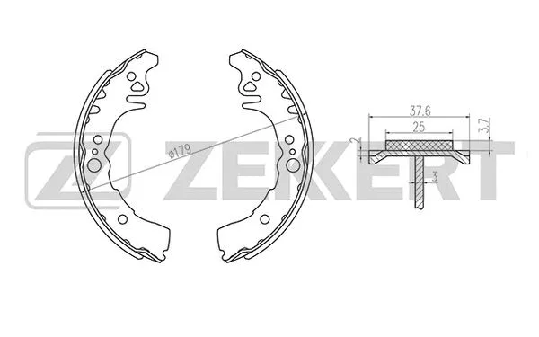 Brake Shoe Set (BK-4086)