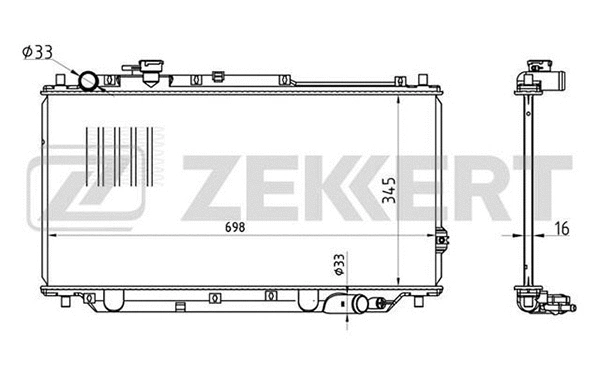 Radiator, engine cooling (MK-1330)