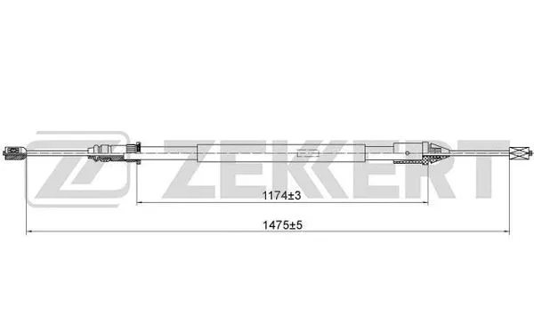 Cable Pull, parking brake (BZ-1199)