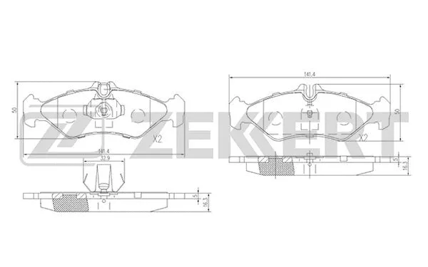 Brake Pad Set, disc brake (BS-1280)