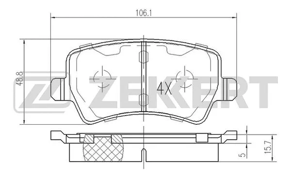 Brake Pad Set, disc brake (BS-1030)