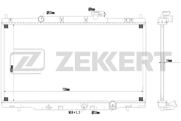 Radiator, engine cooling (MK-1568)