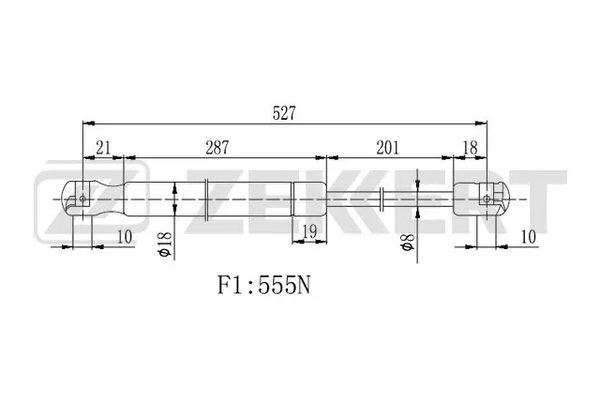 Gas Spring, boot/cargo area (GF-2022)
