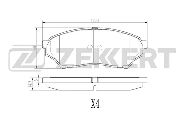 Brake Pad Set, disc brake (BS-2962)