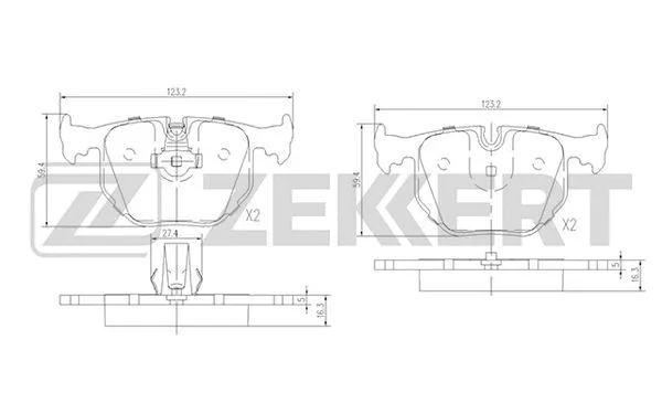 Brake Pad Set, disc brake (BS-1137)