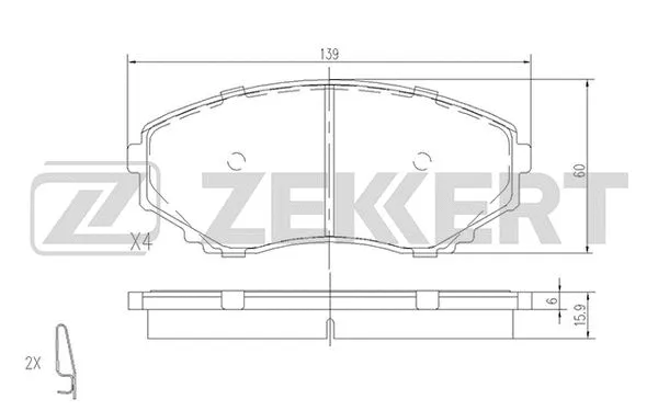 Brake Pad Set, disc brake (BS-1153)