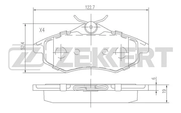 Brake Pad Set, disc brake (BS-1235)