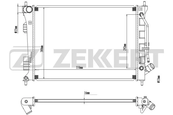 Radiator, engine cooling (MK-1569)