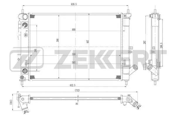 Radiator, engine cooling (MK-1579)