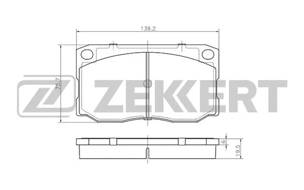 Brake Pad Set, disc brake (BS-2439)