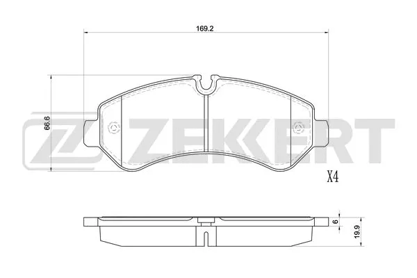 Brake Pad Set, disc brake (BS-1132)