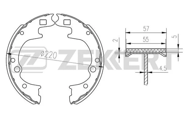 Brake Shoe Set (BK-4109)