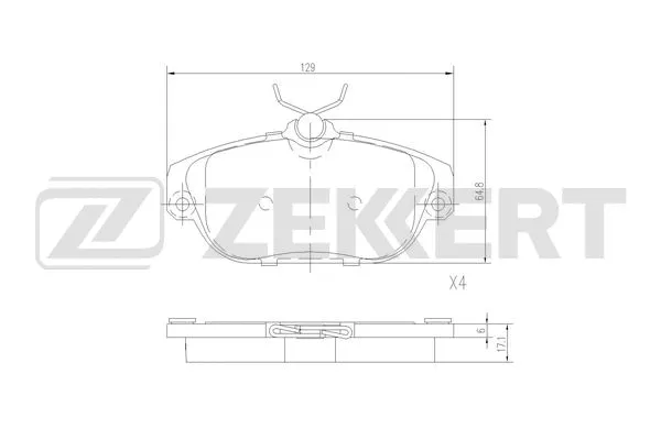 Brake Pad Set, disc brake (BS-2996)