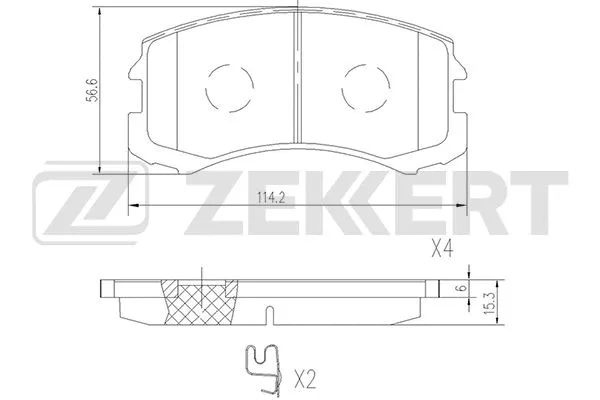 Brake Pad Set, disc brake (BS-2538)