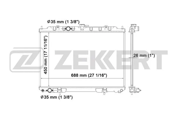Radiator, engine cooling (MK-1538)