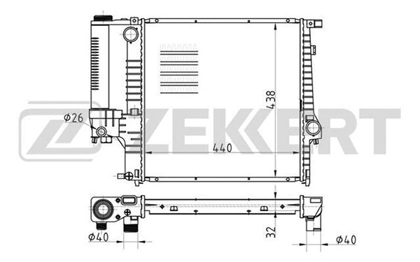Radiator, engine cooling (MK-1000)