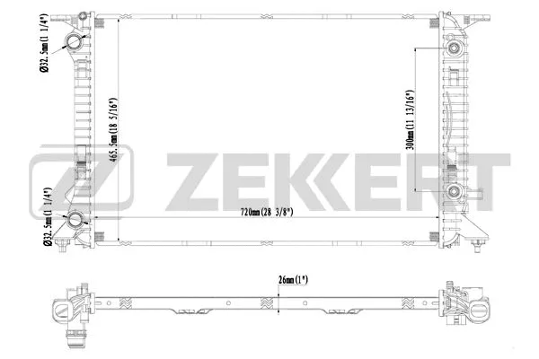 Radiator, engine cooling (MK-1367)