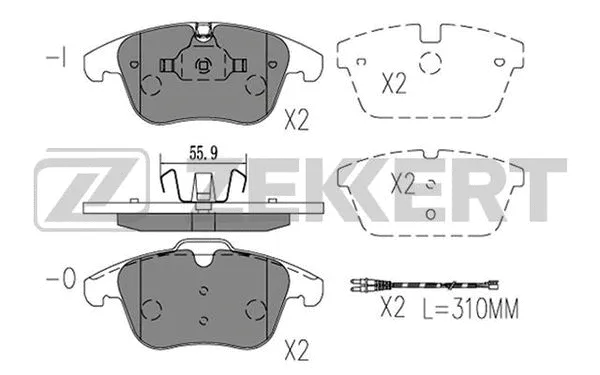 Brake Pad Set, disc brake (BS-1316)