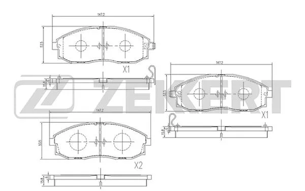 Brake Pad Set, disc brake (BS-1785)
