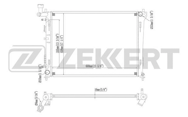 Radiator, engine cooling (MK-1309)